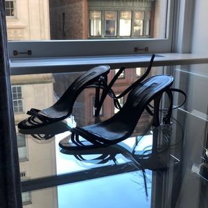 Manolo Blahnik Black Strappy Sandals
